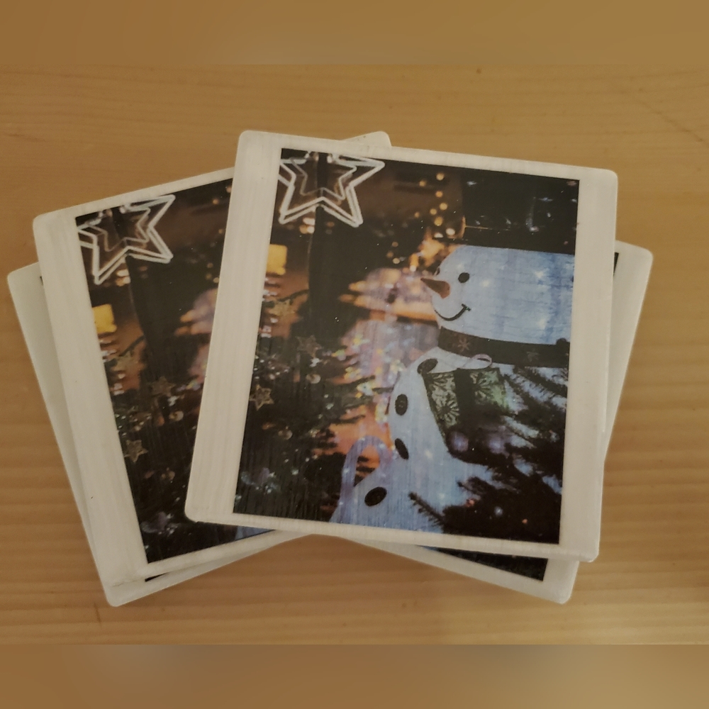 Set of 4 Holiday Drink Coasters